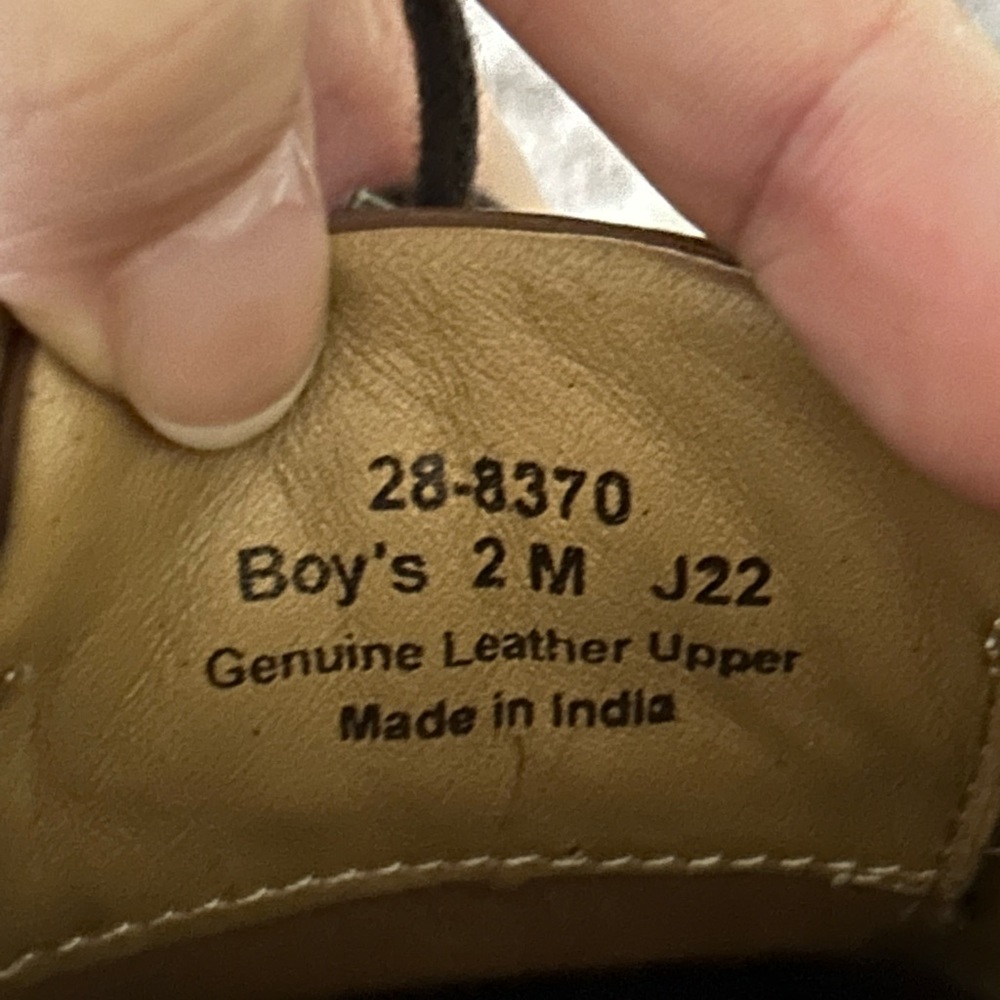 Johnston & Murphy-{Size Big Kids 2}-Tan Full Grain, Kids' Holden Wingtip Shoe - Picture 2 of 7